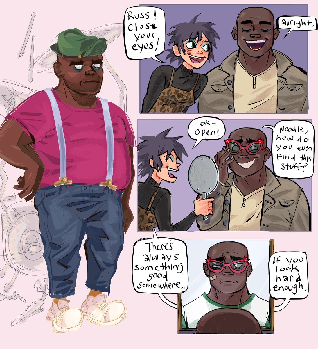 just some russel stuff. i still cant get over those gosh darn sunglasses ( gorillaz ) 