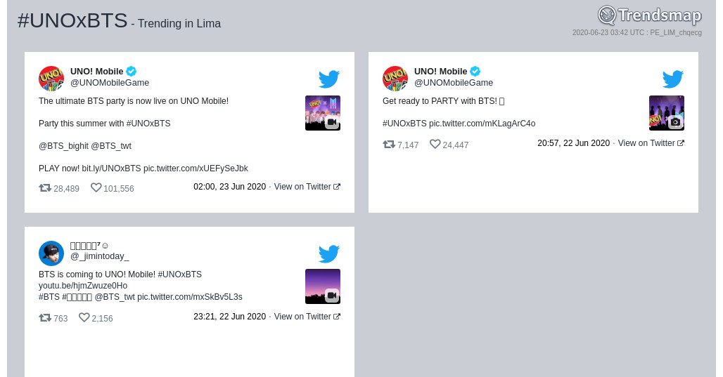 Trendsmap Lima tweet media