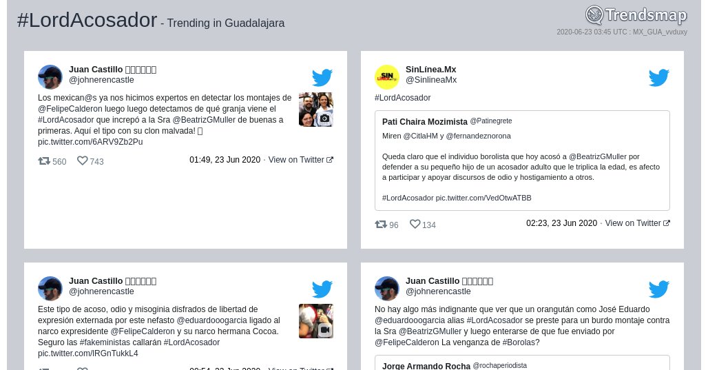 TrendsGDL's tweet photo. #lordacosador es ahora una tendencia en #Guadalajara

https://t.co/lvD9ONHoWe https://t.co/9HTOHo4GcL