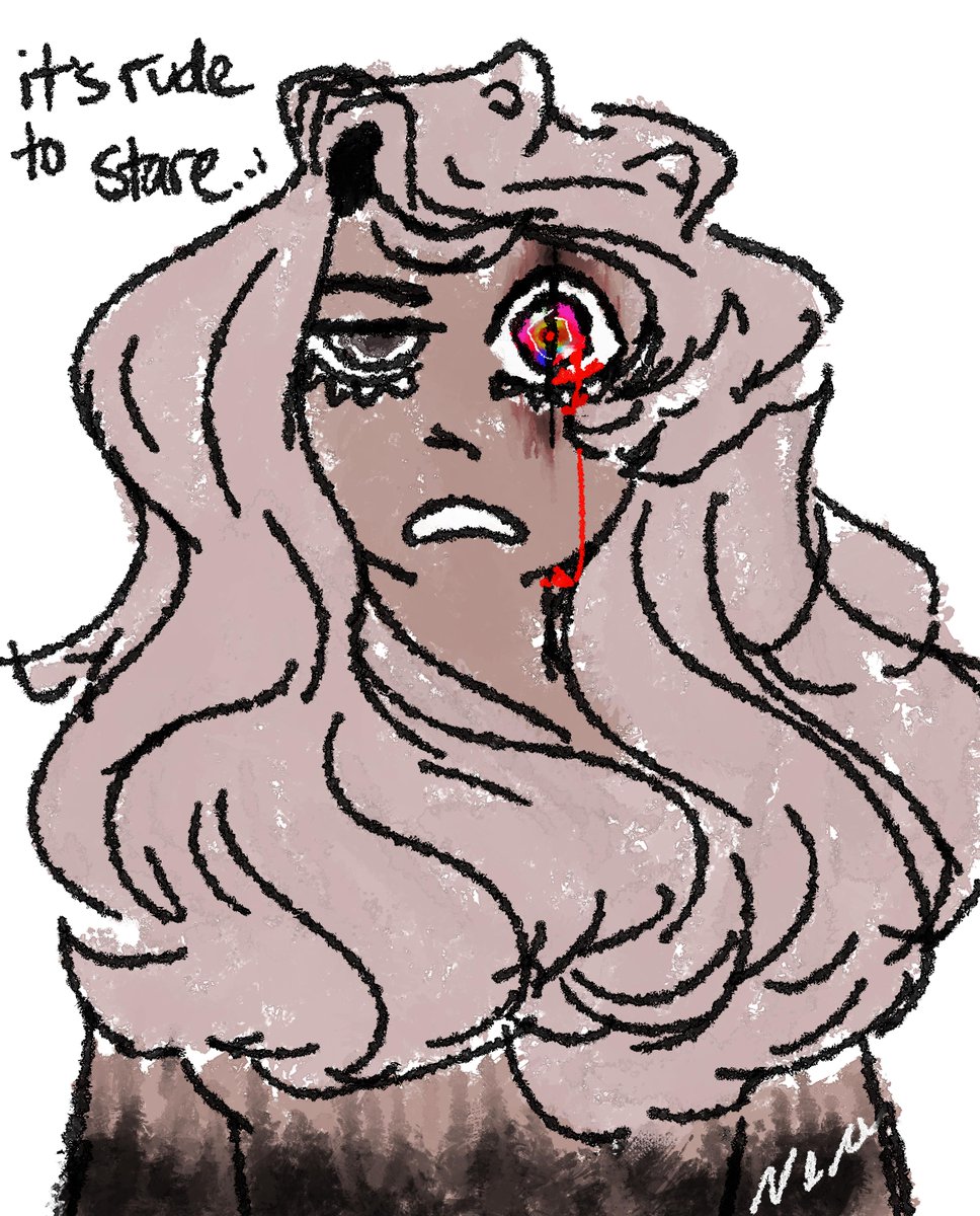 tw eye trauma // for the third pichere's lilith! she's like a shadow demon monster girl with an obsession for eyesshe is also.  les biam