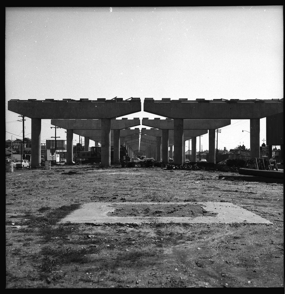 The Claiborne Avenue Overpass was built in 1968, paving over the heart of Black life in downtown New Orleans.  http://antigravitymagazine.com/feature/right-of-way-navigating-the-past-present-and-future-of-the-claiborne-corridor/  https://twitter.com/jameskarst/status/1274329043186450432