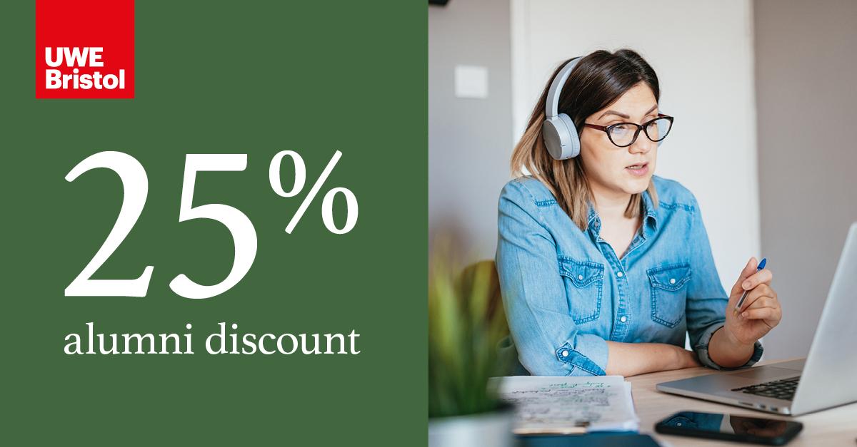 UWEBristol's tweet photo. 📢 | Are you a UWE Bristol graduate interested in studying a master's degree with us?
We're now offering 25% tuition fee discount on all full-time and part-time taught postgraduate courses.
Find out more ➡️ https://t.co/COx1AjrhGo
#Nowispossible https://t.co/xTxOhxKafJ