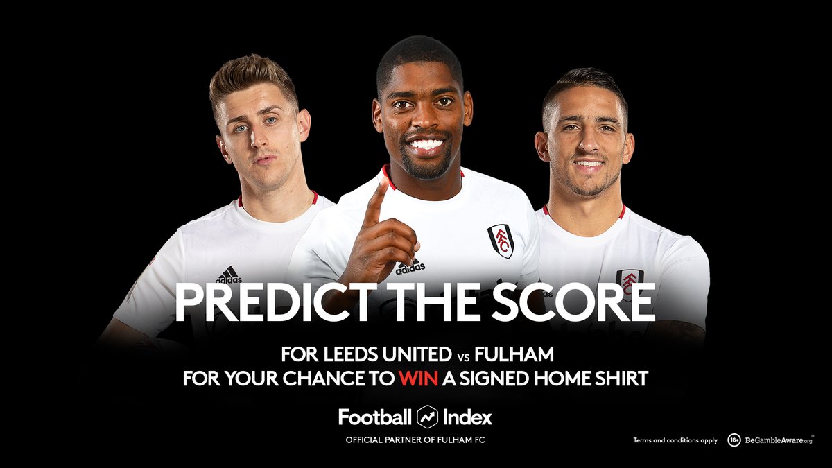 FulhamFC's tweet photo. Predict to win! 👕

@FootballIndex are giving away a signed shirt to a winner who guesses the correct score against Leeds!

📈 #IndexFFC https://t.co/GdHHfqrLyH