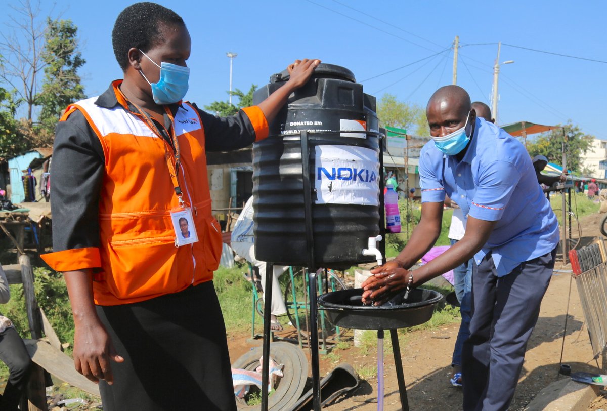World Vision Kenya in partnership with <a href="/nokia/">Nokia</a> has distributed community #handwashing facilities &amp; soap that are placed at strategic public spaces - such as bus stations and markets - in Kenya's Kisumu and Mombasa Counties to help in #COVID19 prevention.

#CleanHandsSaveLives