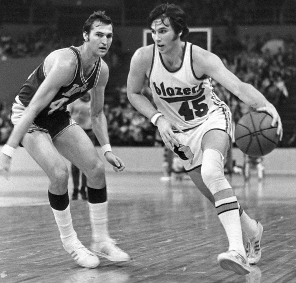 1971 ROTY - Geoff Petrie.1971 ROTY Stats: 24.8pts, 3.4rbd, 4.8ast, 44.3 FG%, 72.2 FT%.Petrie was a two-time All Star on the court and a 2 x Executive of the Year off the court. his number 45 is retired by Portland such were his contributions to the organisation.