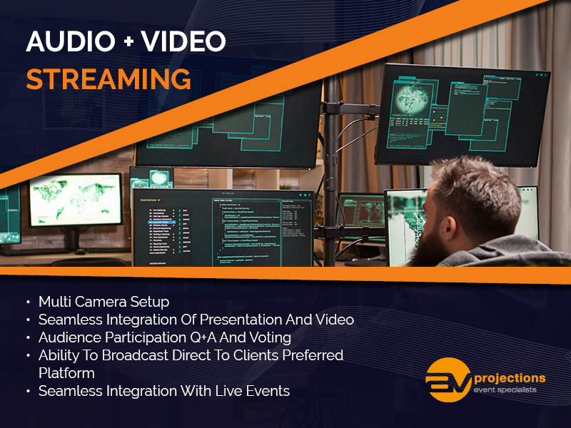 Offering audio and video streaming solutions for your virtual event or conference. Call us today for more information 020 7620 2001. #avp #avprojections #eventprofs #eventprofsuk #streaming #virtual #virtualconference #event