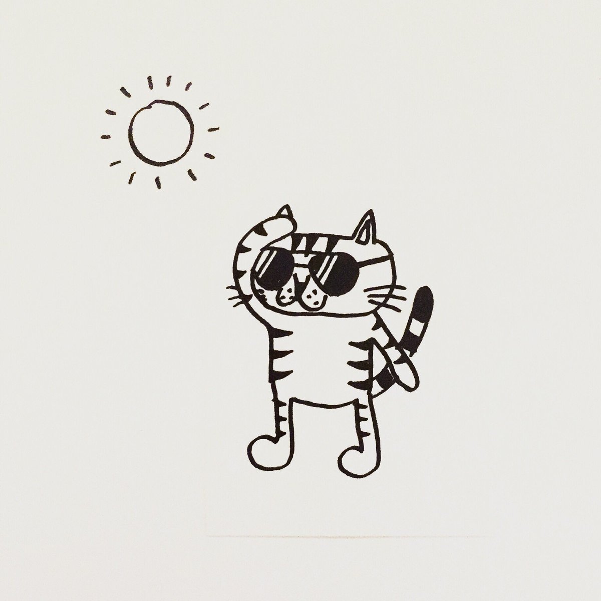 肌子 Pa Twitter 今日のイラストはコレ ｪ サングラスをかける猫 イラスト 猫 ネコ ねこ オリジナル ペン画 アナログ画 絵 猫の絵 白黒猫 キジトラ猫 T Co Idnrvqqonf Twitter