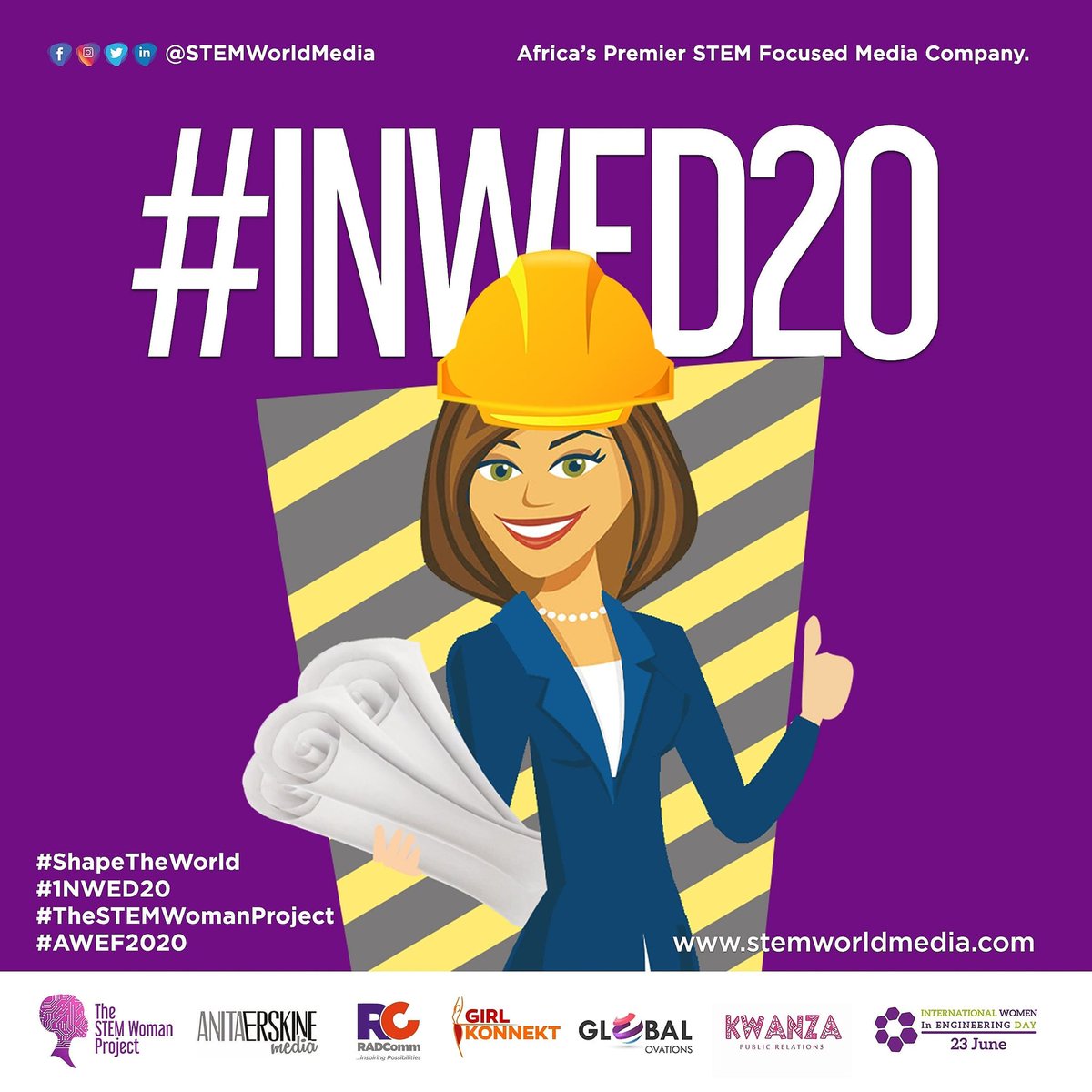 radcommgroup's tweet photo. Happy International Women in Engineering Day ✊
#INWED20 
#ShapeTheWorld 
#TheSTEMWomanProject 
#STEMWorldMedia 
#RADCommLLC 
#AnitaErskine 
#RAD https://t.co/7b5WU8XAZG