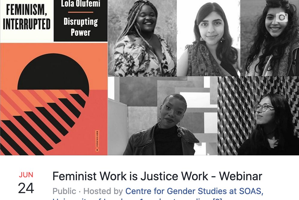 CGS_SOAS's tweet photo. 'feminist work is justice work' - a conversation with SOAS gender studies students past and present @CGS_SOAS @soas @SOAS_SIS 

https://t.co/uKWF2sSTHM https://t.co/WjyE01oprg