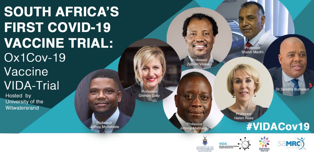WitsUniversity's tweet image. 💉#VIDACov19 : FIRST COVID-19 VACCINE TRIAL IN SOUTH AFRICA &amp;amp; AFRICA BEGINS. 

Wits University is hosting a virtual press conference for the Ox1Cov-19 Vaccine VIDA-Trial. Wits is collaborating with @UniofOxford &amp;amp; the Oxford Jenner Institute on the trial: wits.ac.za/covid19vaccine/
