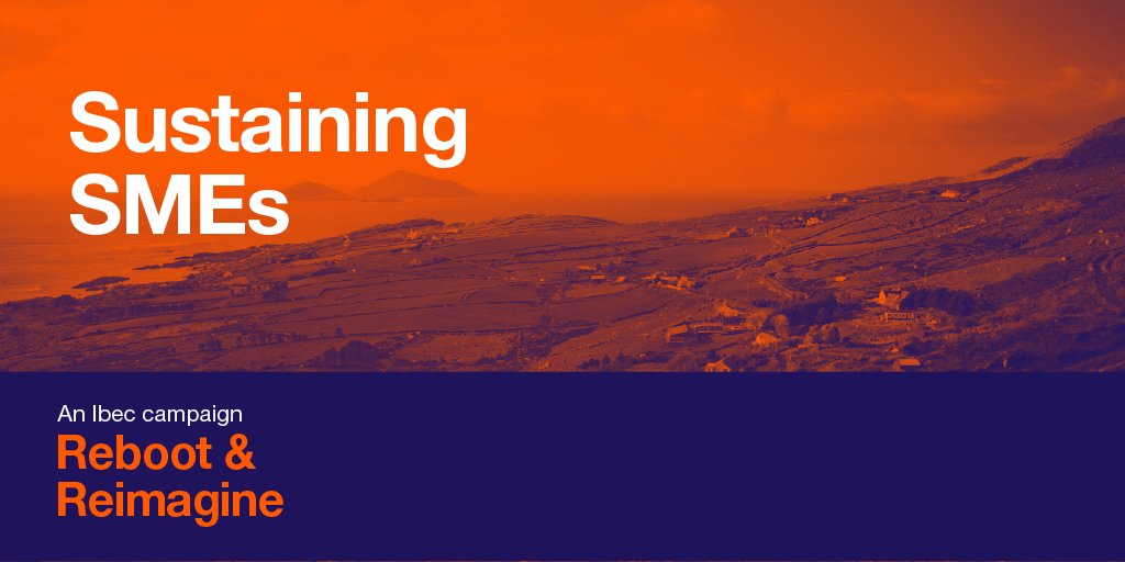 ibec_irl's tweet photo. Today we launch the latest branch of our Reboot &amp; Reimagine campaign, outlining an extensive suite of policy measures aimed at #SustainingSMEs through the Covid crisis.

For more information, head to https://t.co/QekhHknZNw 

#IrishSMEs #RebootReimagine https://t.co/jf1kIiNwcc