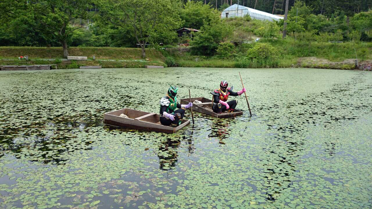 超神ネイガー じゅんさい 三種町 摘み採り体験のお問い合わせは 三種町観光協会 観光情報センター T Co Icqv23oxuk 三種町森岳じゅんさいの里活性化協議会 T Co nxspbqgv じゅんさい食えー T Co Ocbb5gczvu