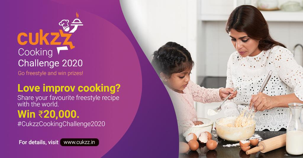 CukzzIndia's tweet image. Love improv cooking?
Share your favorite freestyle recipe with the world.
For more details:bit.ly/3dZppow
#CukzzCookingChallenge2020 #Cook #ShootVideo #ShareVideo #WinPrize #HomeCookingChallenge2020 #CookingChallenge2020 #homecookingvideo #cookingrecipe #cookinglovers
