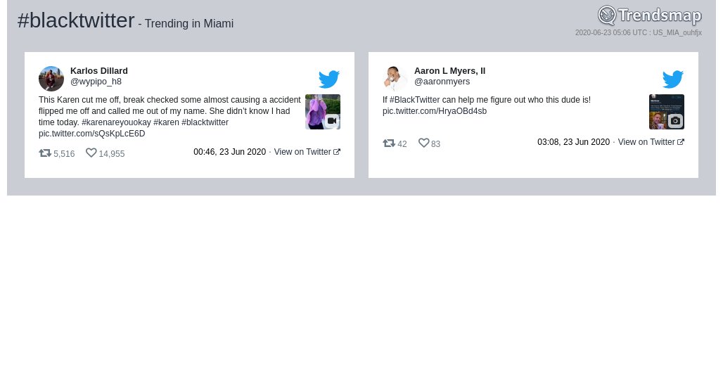 Trendsmap Miami tweet media