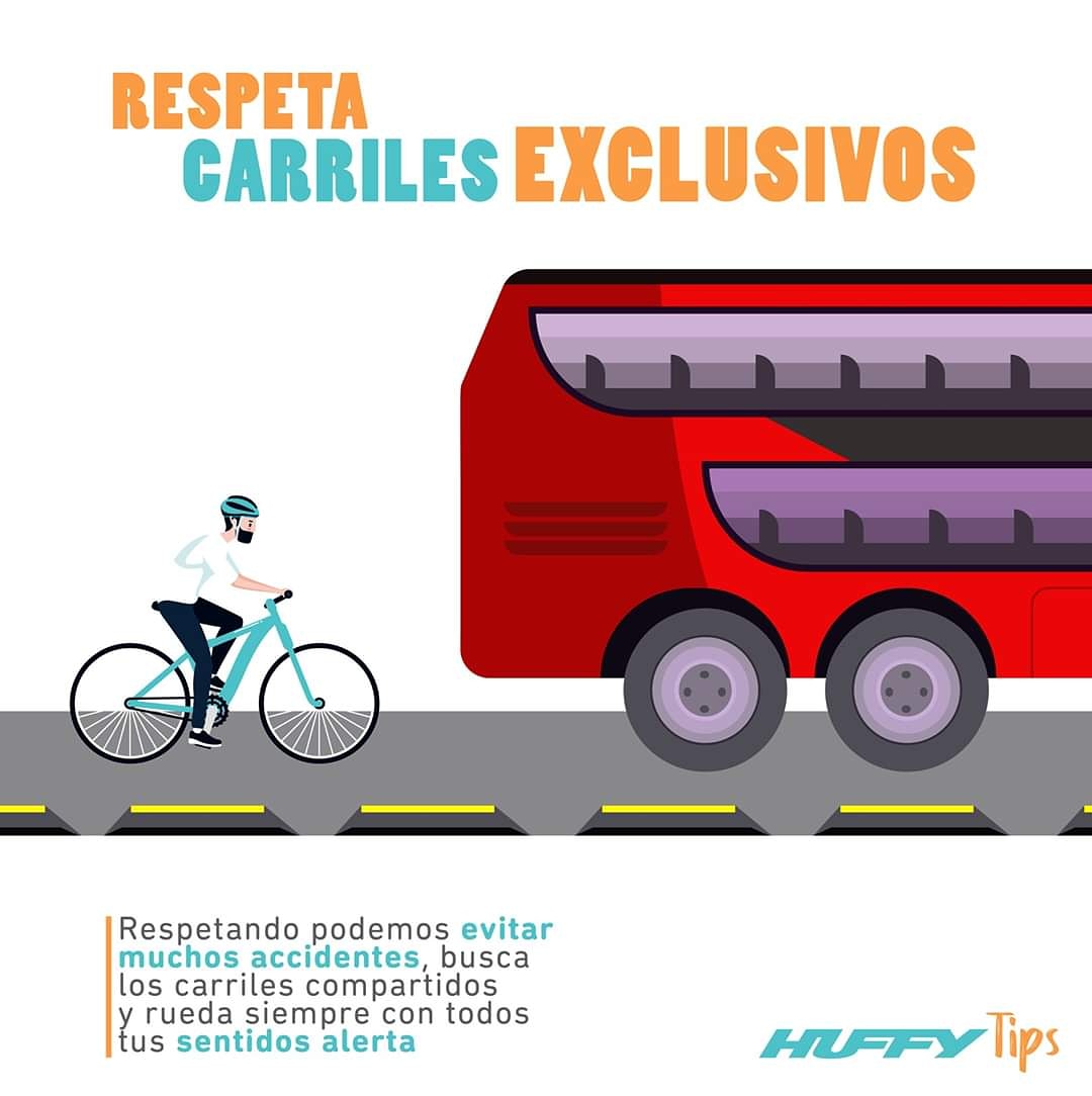 HuffyMexico's tweet photo. Recuerda no invadir los carriles exclusivos y llega a salvo a casa. <3
COMPARTE este #HuffyTips #bicicleta #bikers #FelizMartes https://t.co/afQ1YXMvkH
