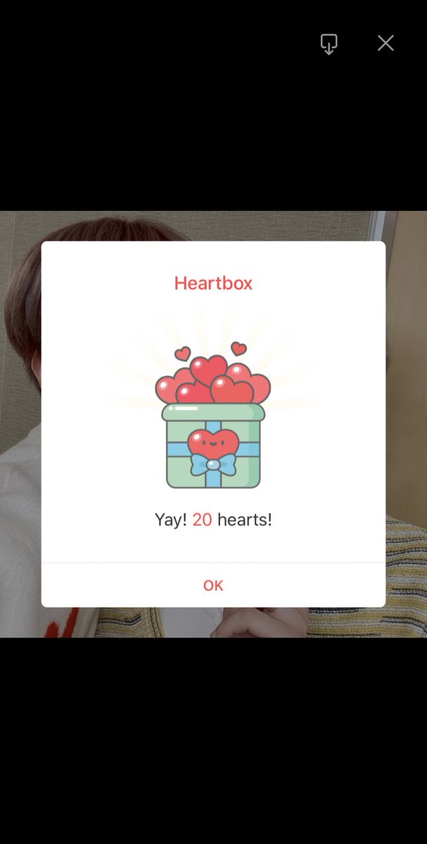 i forgot about this! these heart boxes appear when you’re viewing a community post, and when you open them you’ll get a random amount of hearts (7/20/100/1000)! you can open 5 boxes every 4 hours~ floating hearts will also appear randomly and they are +1 each when you tap on them