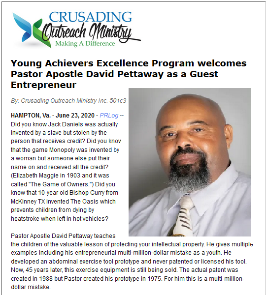 CrusadingOutrea's tweet photo. 🎉🔊📣Young Achievers Excellence Program welcomes Pastor Apostle David Pettaway as a Guest Entrepreneur🎉🔊📣

👉https://t.co/QQ5sxZG9PI👈

#CrusadingOutreach #ChooseHampton #CityOfHampton #757  #757Kids #757Parents #Youth #Kids #Education #Literacy #Entrepreneurship #Business https://t.co/LUnaSJUE5b