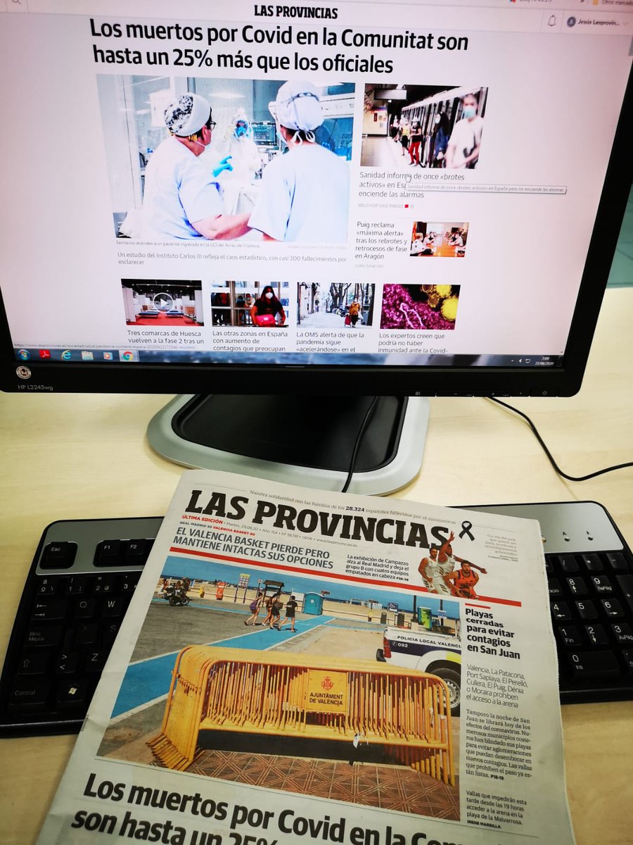 Buenos días. Miramos a la noche de San Juan y al terrible baile de datos de la pandemia, que sigue ahí. Ya estamos en los Kioscos y en la web. <a href="/lasprovincias/">LAS PROVINCIAS</a> #Seguimos