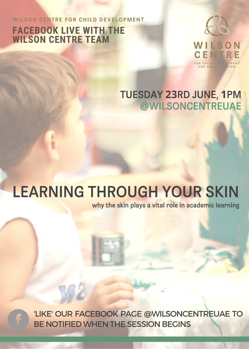 Join Sheena Wilson over on Facebook at 1pm for a live talk on understanding the skin's role in academic success. #wilsoncentreuae #professionaldevleopment #webinar #freetalk