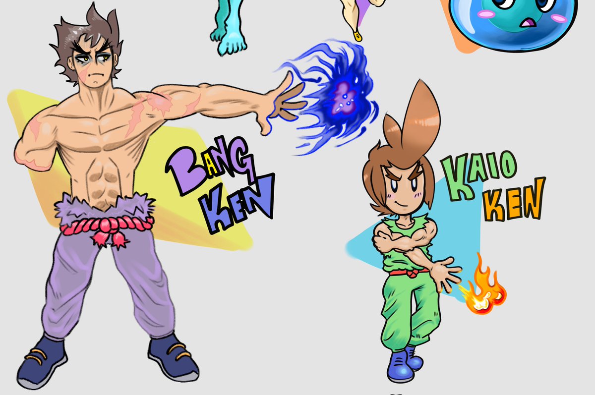 zthroko's tweet image. ULTIMATE KO ROSTER PT.1
roster page for some of my fighting game characters!
#zthroko #thic #digitalart #OC #fightinggames #smashbros #UltimateKO #furry #streetfighter #Tekken #monstergirls #slime #firebender #dragon #splice #conceptart
