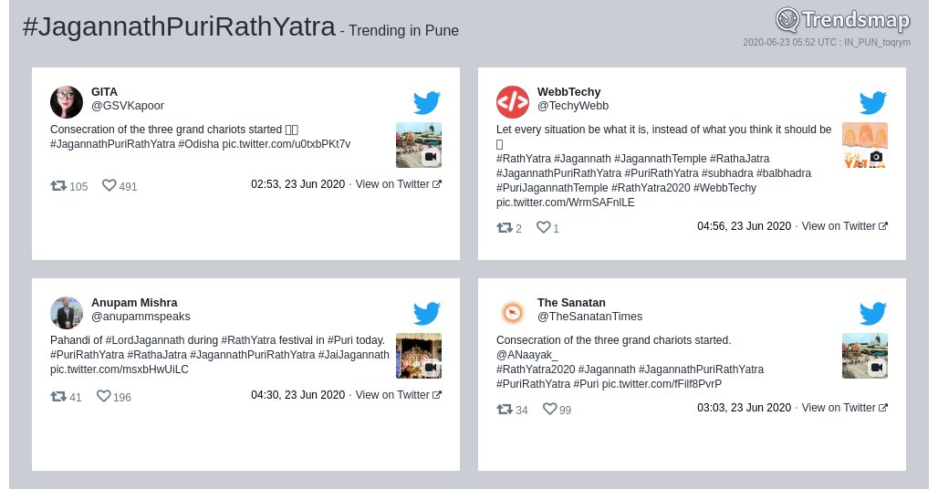 #jagannathpurirathyatra is now trending in #Pune

trendsmap.com/r/IN_PUN_toqrym