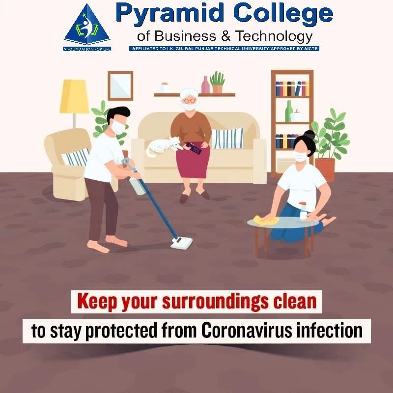 pyramidcollege's tweet photo. Dear all, in addition to taking all preventive measures against #COVID19 like frequent hand-washing, social distancing, etc. make sure that you are keeping your surroundings clean too!
๐ฑCall-93978-93978
#MustWearMask #DistanceisSafety #Handwashchallenge #PyramidCollege #StayHome https://t.co/QShaXzMfKr