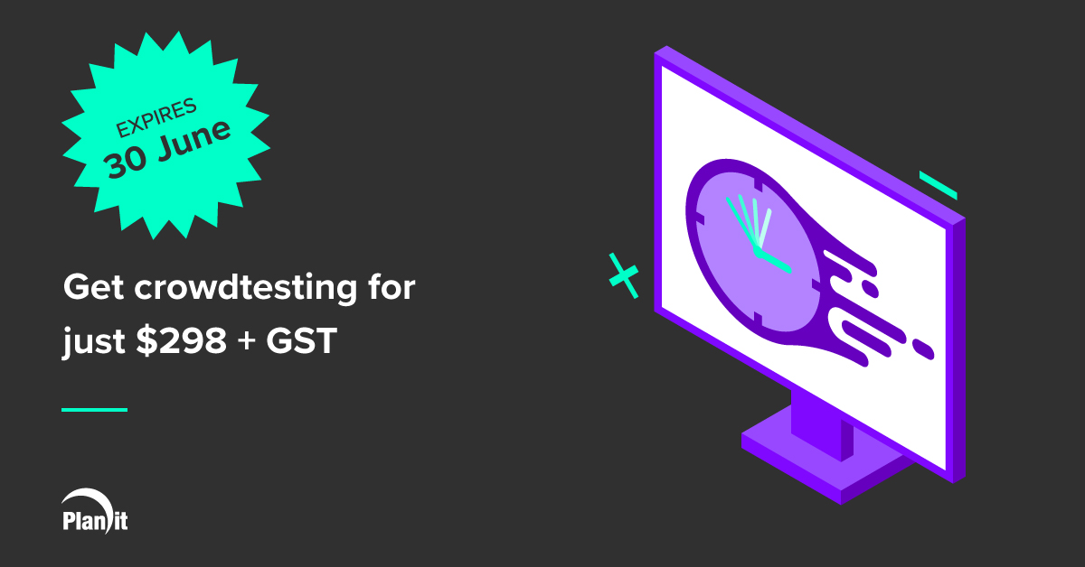 PlanitTesting's tweet photo. Ensure quality without breaking the bank! Start your Planit Crowd test engagement for just $298 + GST!

Hurry, this offer ends on 30 June. Use code CROWD60 at checkout to redeem – save 60%! #crowdtesting

Get started now: https://t.co/CjmnACoyEo https://t.co/i9g1TbpH6b
