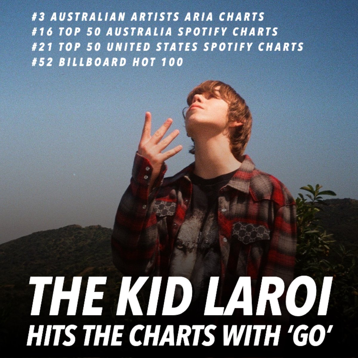 .<a href="/thekidlaroi/">laroi</a> has hit the charts with his latest single 'GO' ft. #JuiceWRLD