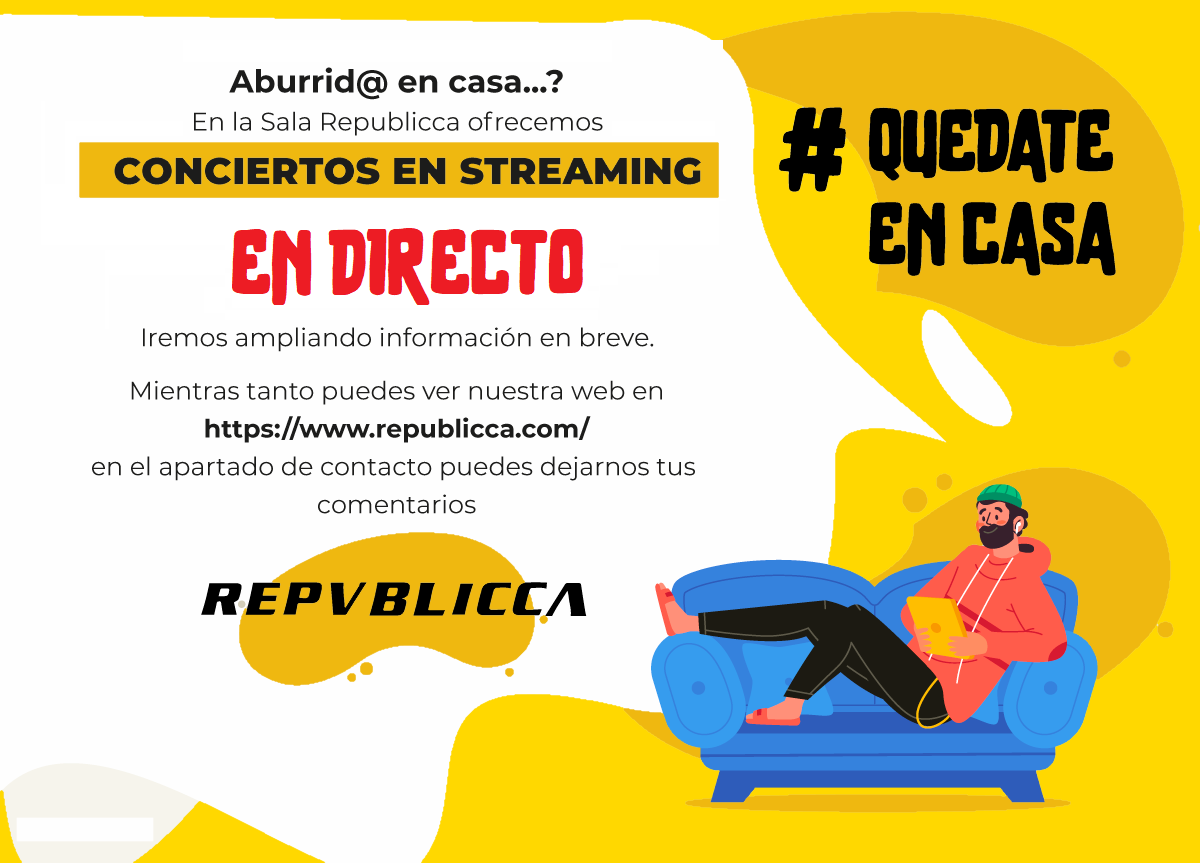 TerritorioMusi's tweet photo. La música no para ni un solo segundo en @repvblicca y ahora la llevamos hasta tu casa🔥🔥🔥
En breve iniciamos nuestro ciclo de conciertos #RepvbliccaEnCasa para que podáis disfrutar de las mejores actuaciones ❗❗❗
¿A qué artistas os gustaría ver❓🤔 Pronto más información... https://t.co/G27pwQTvyb