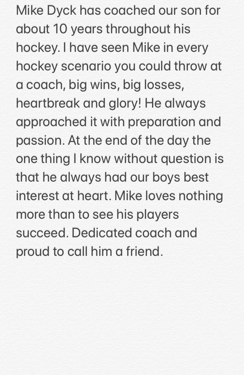 DeeFraser4's tweet photo. @THNKenCampbell @TheHockeyNews @SupportCoachMi1 #support4michaeldyck https://t.co/UDJtxjNQ91