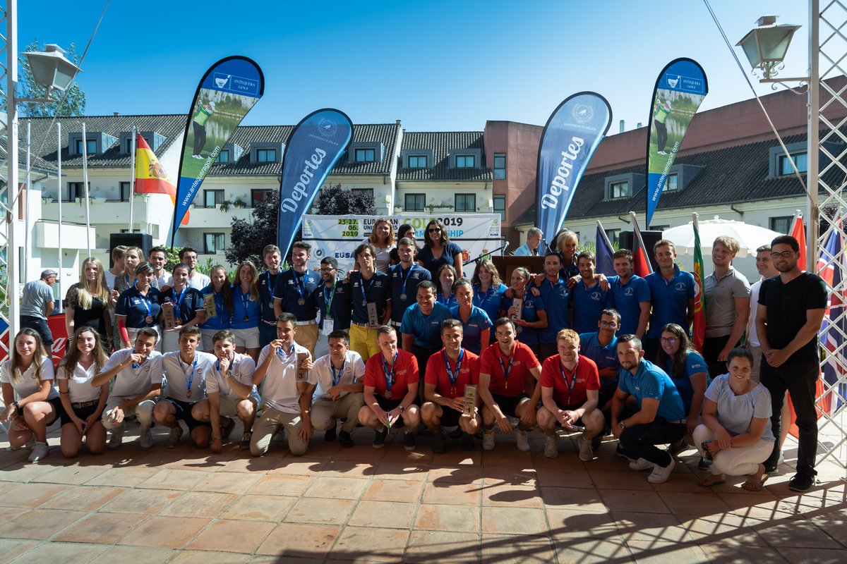 eusaunisport's tweet photo. #OneYearAgo today marked the start of the 2019 European Universities Championships programme, beginning with the 6⃣th edition of the @eusaunisport Universities Golf Championship in Antequera, Spain ⛳️⁣
⁣
#myeusa #eusaunisport #EusaMemories https://t.co/4nEX0dRZzT