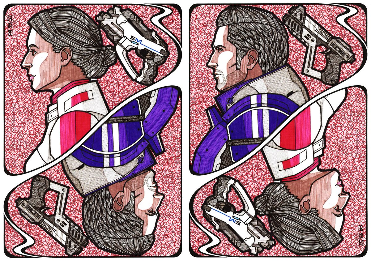 masamima27's tweet photo. Mass Effect Cards: Ashley Williams and Kaidan Alenko
#me #masseffect #masseffecttrilogy #n7 #kaidanalenko #kaidan #alenko #ashleywilliams #card #fanart #art #traditional #traditionalart #finelinerdrawing #drawing #bioware #biowaregames https://t.co/s4hebJIlM8