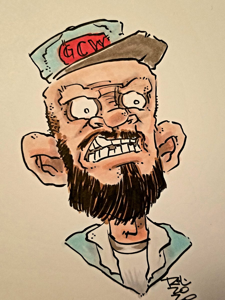 Ol' Mancer ready for fightin' and light beers. #gcw #wrestling #prowrestling #lightbeers #arttherapy #drawingpic.twitter.com/a0m038Dmhd
by Richard Alexander Lapointe