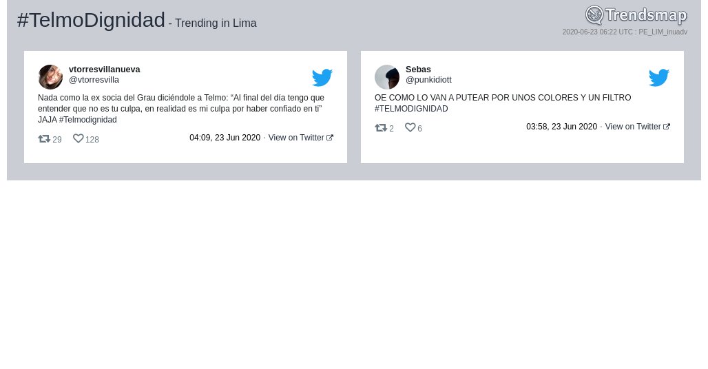 Trendsmap Lima tweet media