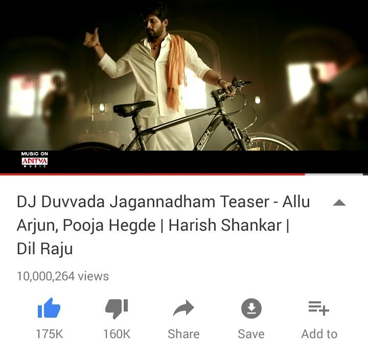 LuckyMendi12's tweet image. #DJTeaser becomes the FASTEST TEASER in Tollywood to reach 10 M views &amp;amp; 3rd FASTEST TEASER in South india 👌 At That Time 🔥🔥

@alluarjun ❤️👑 || #Pushpa ||

#3YearsForDJSensation