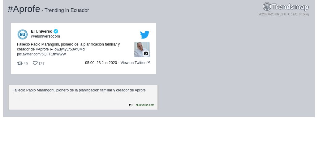 Trendsmap Ecuador tweet media