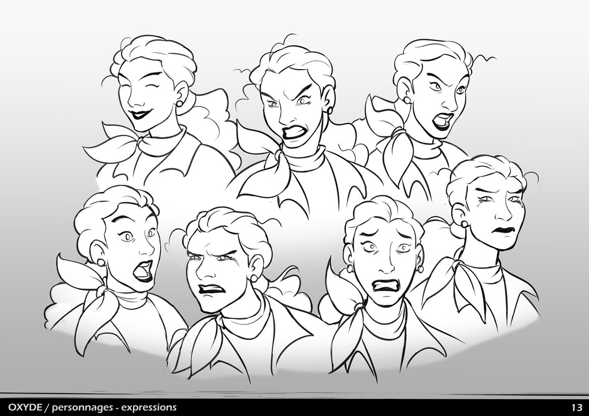 expressions and posing for characters of an animated short project.... ? 