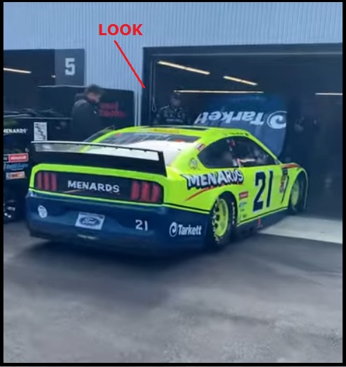 5) Here's a picture from a previous video of the Talladega speedway garages in November 2019, that shows the hand loop on Garage Bay #4: