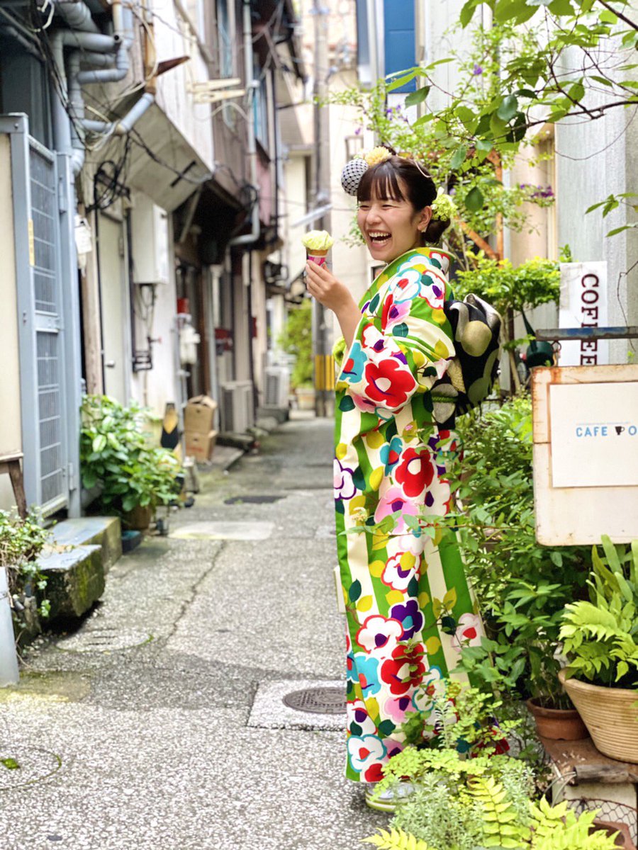 kimonohearts_mz's tweet photo. #31チャレンジ やってみました🥰🍦
イメージしたフレーバーは｢マスクメロン｣🍈
爽やかなメロンと優しい甘さをイメージして、レトロポップにコーディネート🍦💕👘
 #イメージコーデ #振袖チャレンジ #キモノハーツ #キモノハーツ宮崎 #成人式 #振袖 https://t.co/6zmitO0H4D