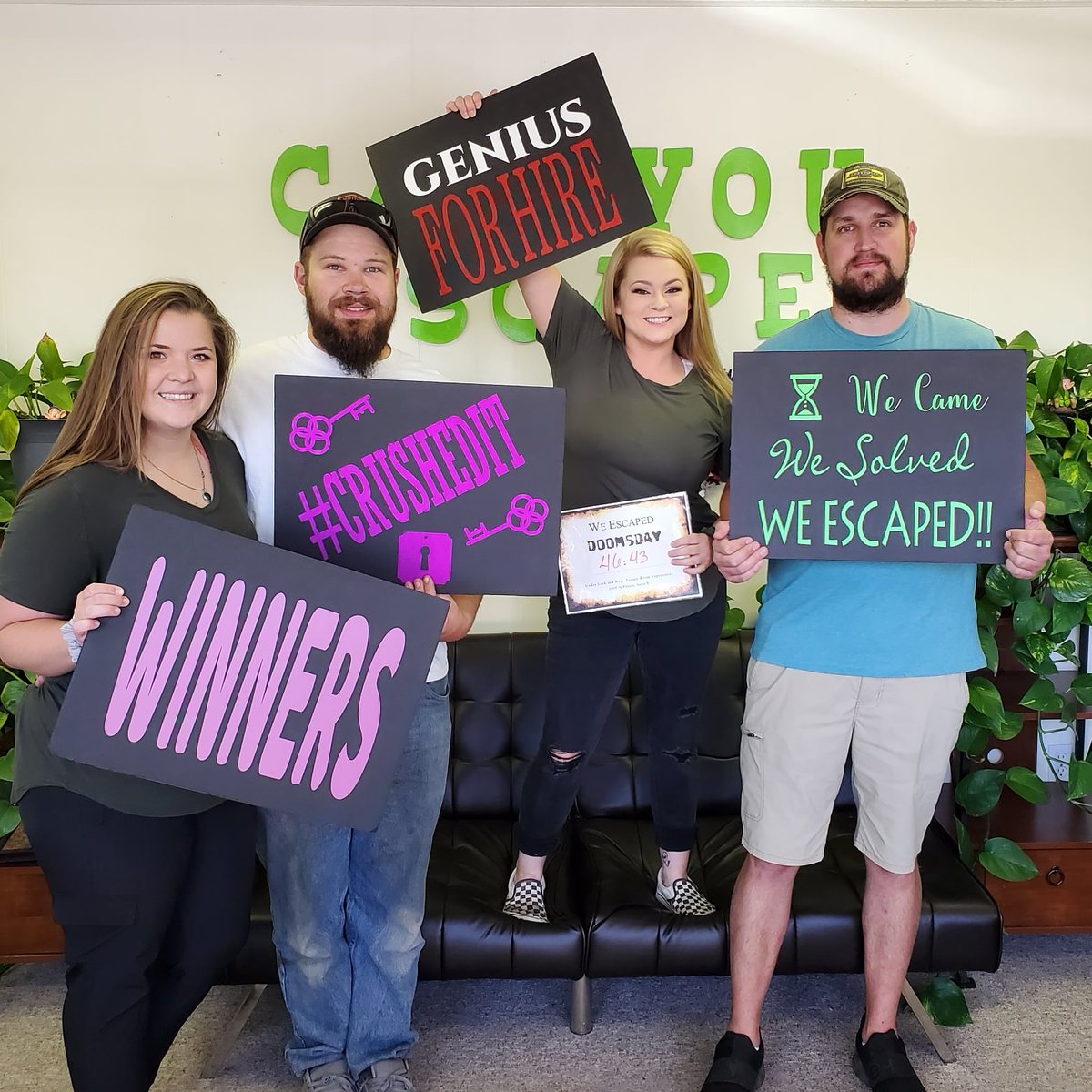 Under_Lock_Key's tweet image. Best way to end the first week back!! They were AWESOME!! They've secured the house and are safe and sound......for now! Can't wait to lock them up again!! #somethingtodoinclovis #escaperoom underlockandkeyclovis.com
