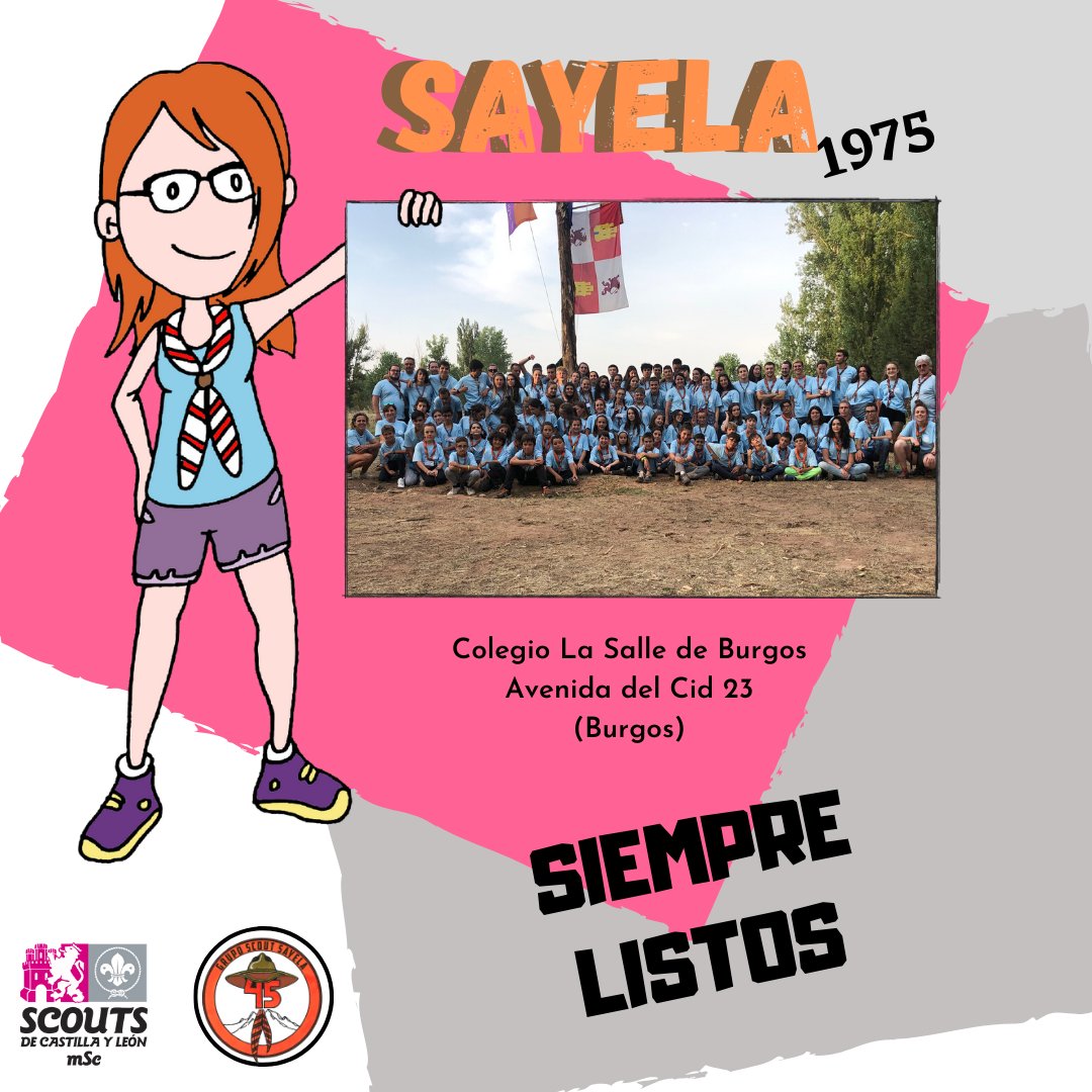 Hoy os presentamos a <a href="/GSSayela/">Grupo Scout Sayela</a> de #burgos , perteneciente a <a href="/ScoutsCyL/">Scouts Castilla Leon</a>
Mira su perfil para conocerlos más.⚜️
.
.
.
#yosoyscyl #scoutsmsc #castillayleon #burgos #voydescout