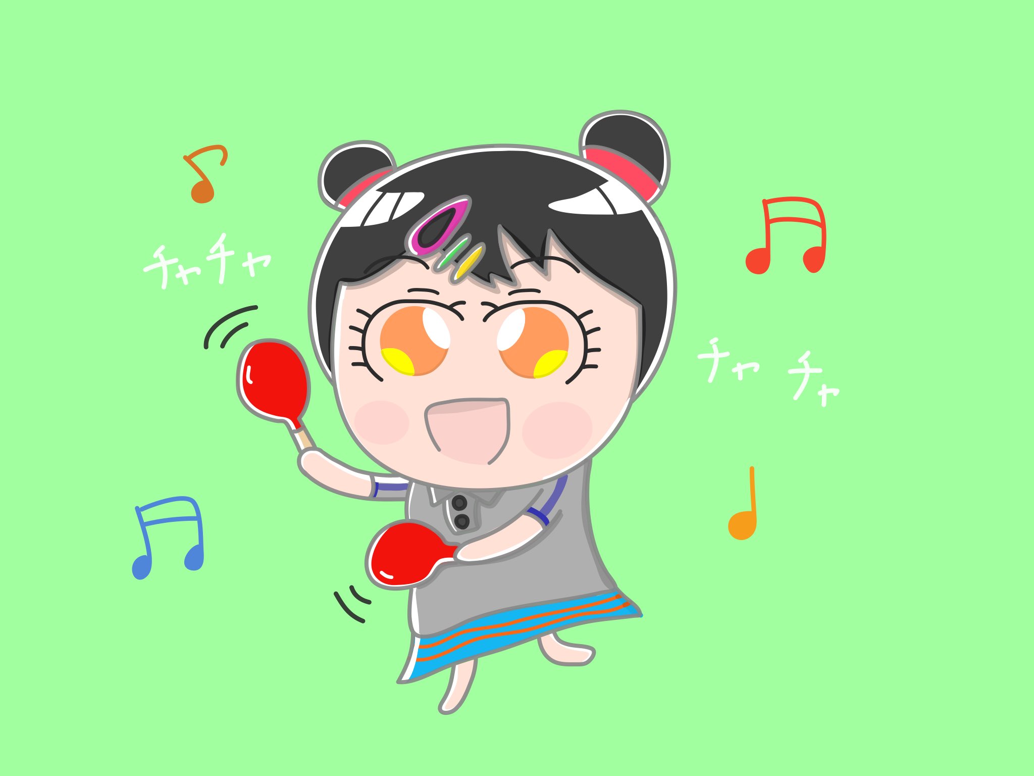 Aki かわいい子供 動物イラスト描きます 陽気にマラカスを振っている女の子 イラストレーター イラスト 絵 アート 毎日イラスト Illust Artlife 芸術同盟 イラスト好きな人と繋がりたい 子供 アート 女の子 マラカス 音楽 絵描きさんと繫