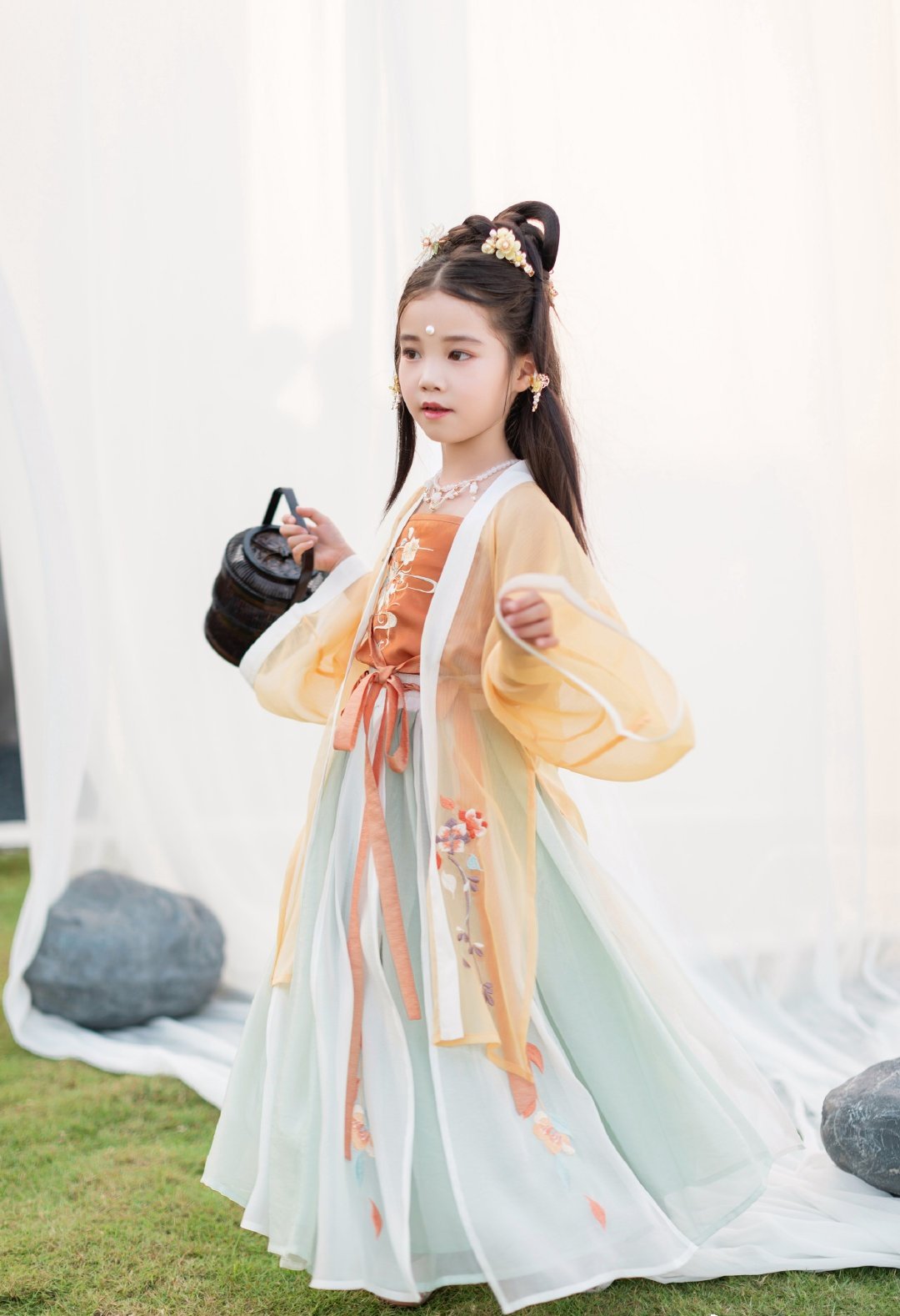 汉尚华莲HMQ033汉服】 汉尚华莲明制汉服昙华一梦女士云肩HMQ033