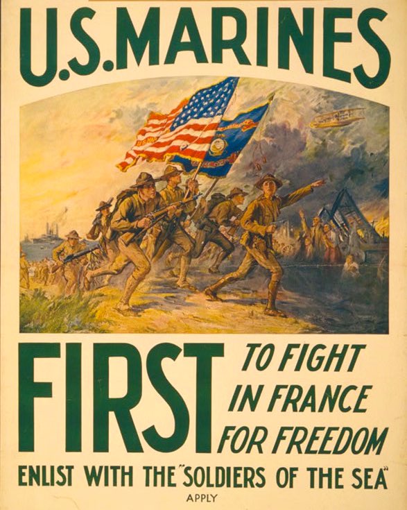ChronoFil's tweet photo. 23 juin 1918 : Au prix de très lourdes pertes, les Marines de la 2e Division d’infanterie américaine se rendent maîtres du Bois Belleau.

1er engagement majeur des Marines 🇺🇸, cette bataille est aujourd'hui encore considérée comme étant à l’origine de leur réputation. https://t.co/GiIWNrGBXG