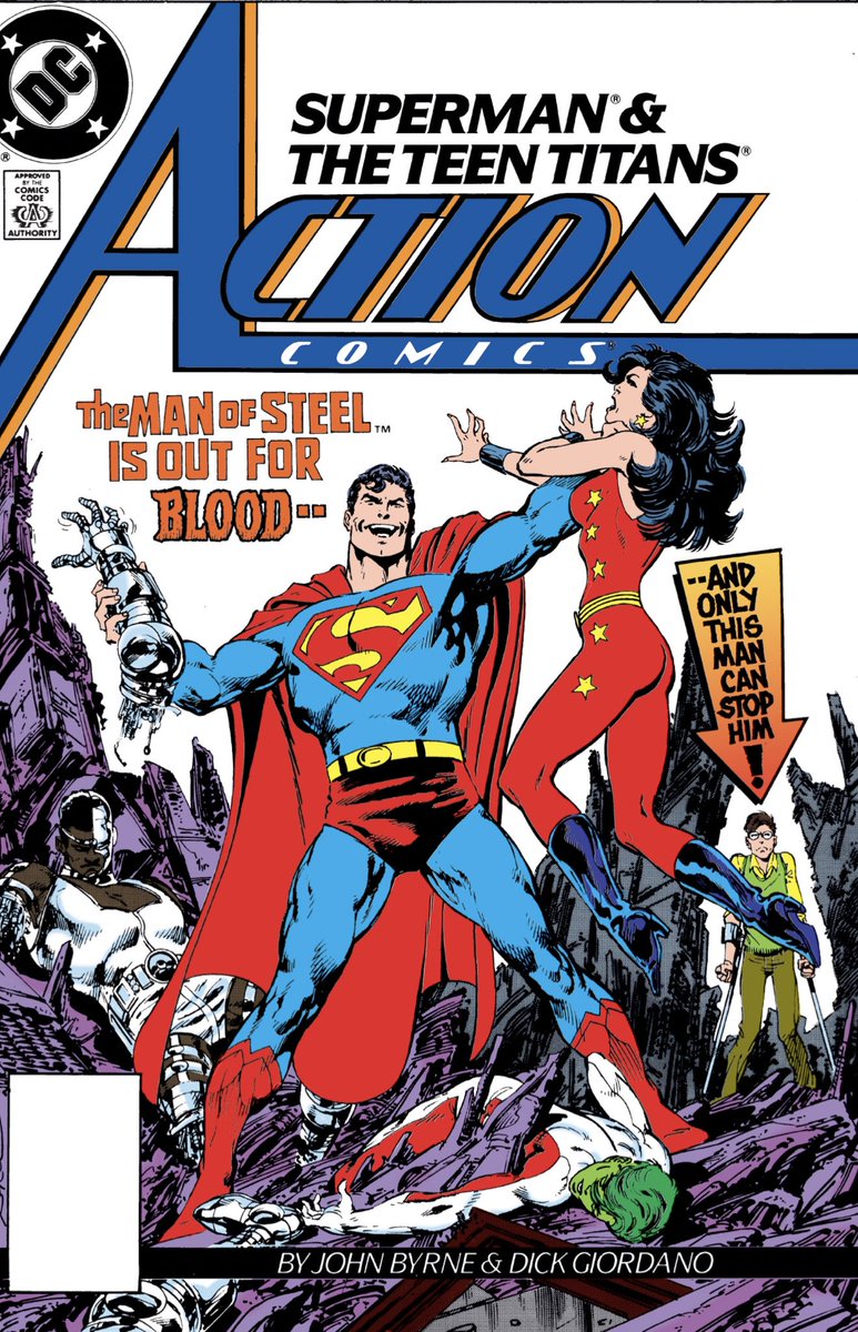 According to the trade I’m reading, this comes next. This is interesting from an editorial standpoint. To me this reads like a Teen Titans story with a phony Superman in it. And it’s the first new Superman story after SUPERMAN #1. Don’t like it. But TT were very popular then.