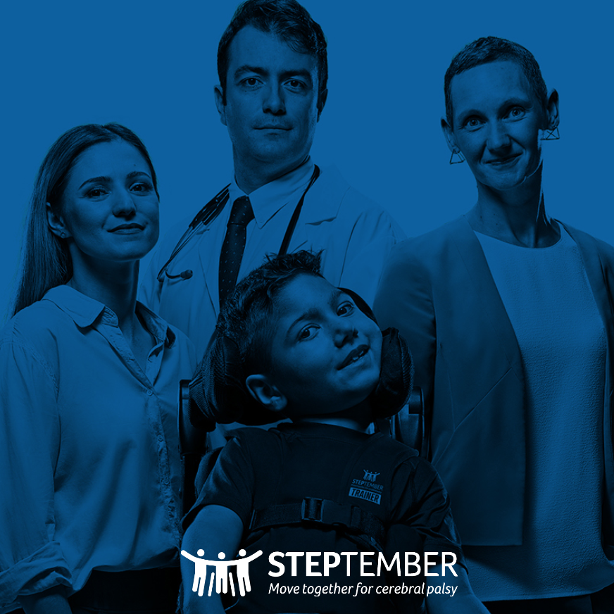Time for TEAMWORK! Step away from your desk , get active and get into STEPtember. Take 10,000 steps a day and help us raise vital funds for children and adults living with cerebral palsy. Registrations for STEPtember open on 1st July. Tag 3 team mates you want stepping with you!