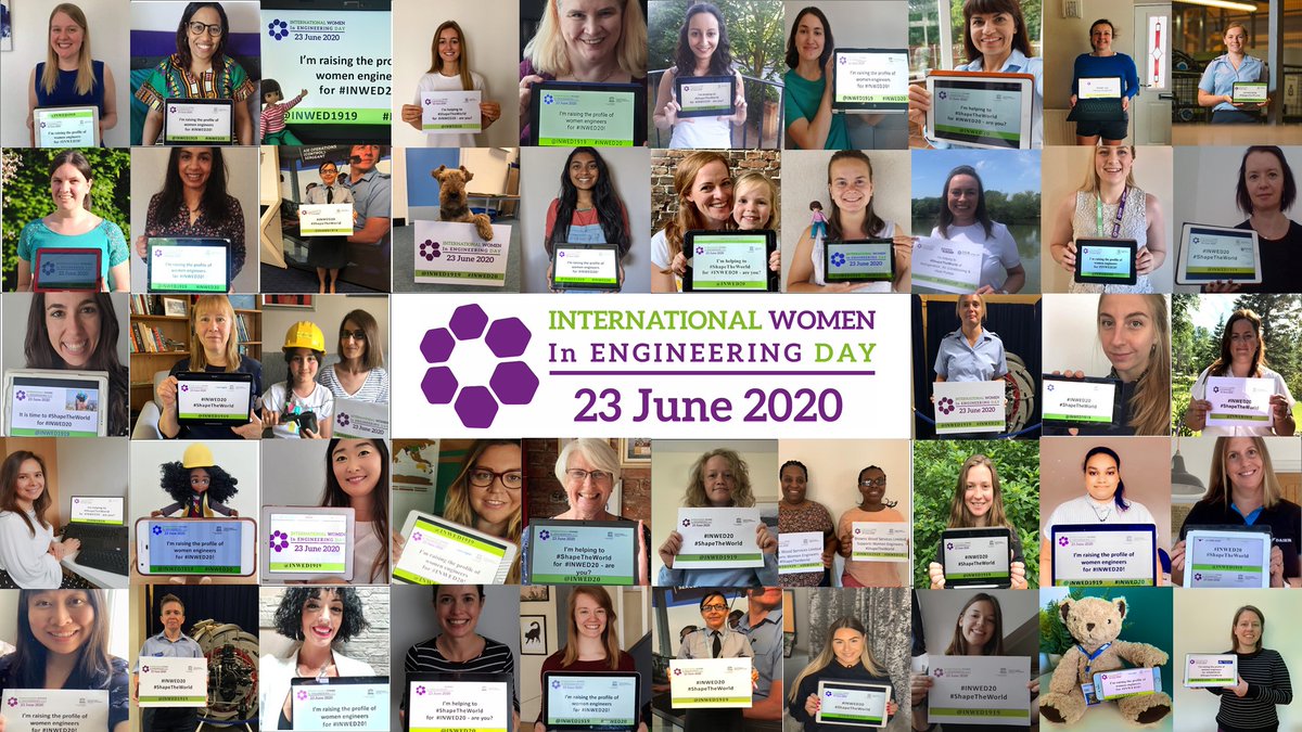 INWED1919's tweet photo. Today is the day! 🎉 🎉 🎉 It's #International #Women in #Engineering Day 2020! 

Let's get #INWED20 trending &amp; let's get together &amp; help #ShapeTheWorld!! 🙌 🙌 

Head over to our website for more information on how to celebrate! https://t.co/8Km4YCe24r

#womeninengineering https://t.co/iFVpfjpM7I