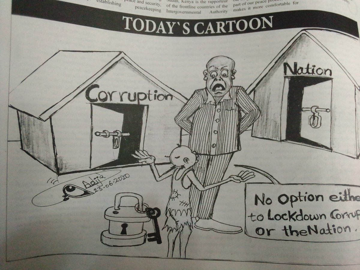 Pres Kiir is running out of options.  Corruption or COVID-19 first? Thx <a href="/AdijaAcuil/">Adija</a>. #SouthSudan