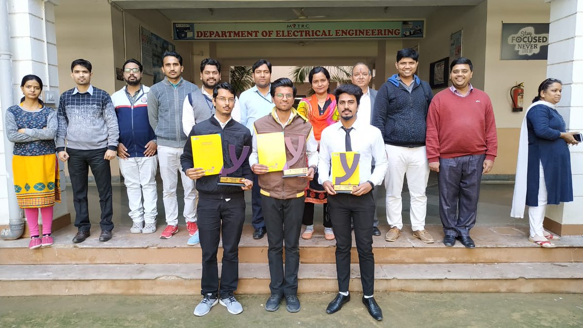 MitrcElectrical's tweet photo. Year in a Review:- Electrical Engineering students participated in ‘SBI Numero Yono’ Quiz competition- 2019 held on February 20, 2019 at  at MNIT, Jaipur and won the quiz competition. https://t.co/Cwt1pBkmDX