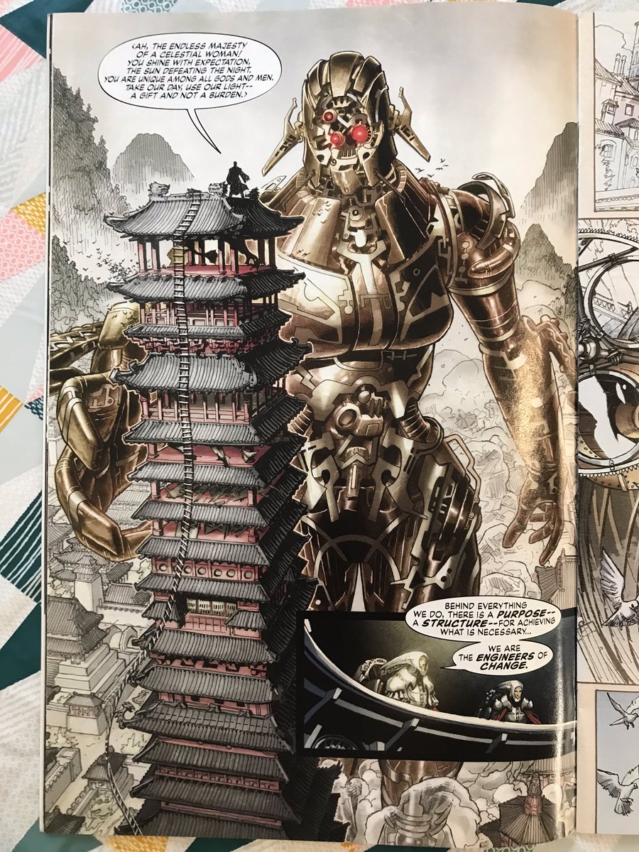 Well, good god, that is amazing. That is a super dense comic, that immediately feels like it deserves a re-read. Dustin Weaver and Christina Strain work absolute miracles here, and I am spoilt by choices of images that knocked me socks off.